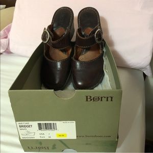 Brown leather shoes